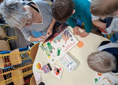 Rencontre des élèves de Pette Section avec Anne Crahay