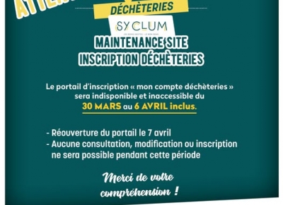 SYCLUM : MAINTENANCE SITE INSCRIPTION DECHETERIES