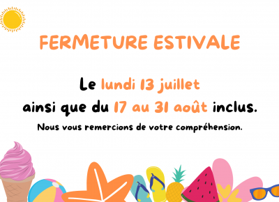 Fermeture estivale de la médiathèque