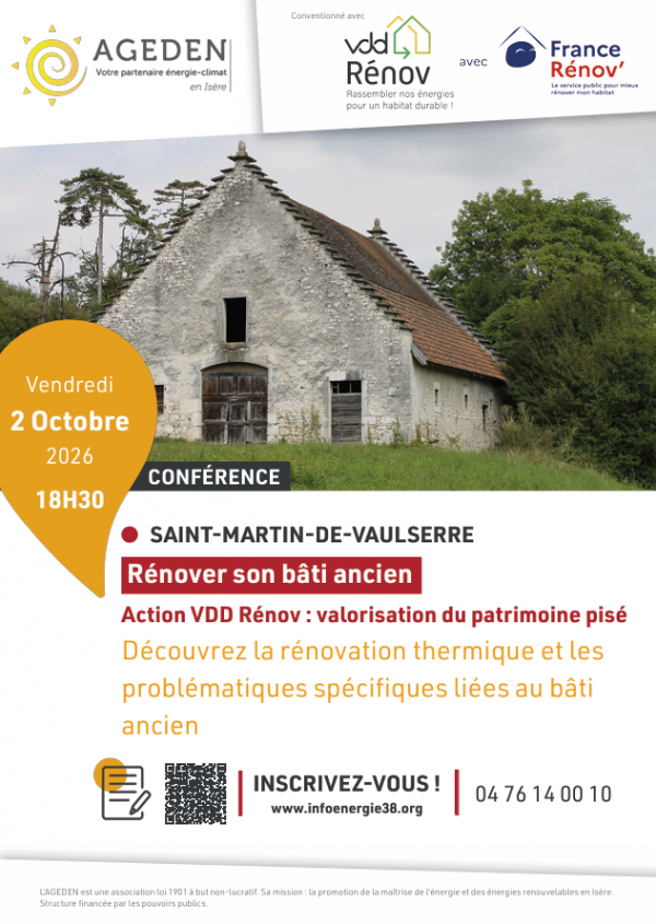 Conf&eacute;rence &laquo; R&eacute;nover son b&acirc;ti ancien : pierre, pis&eacute;, m&acirc;chefer&hellip; &raquo;