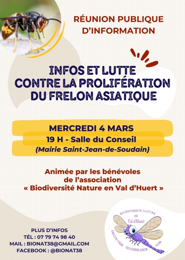REUNION PUBLIQUE : LUTTE CONTRE LE FRELON ASIATIQUE