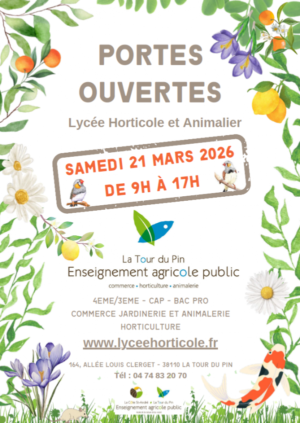 PORTES OUVERTES au lyc&eacute;e Horticole et Animalier