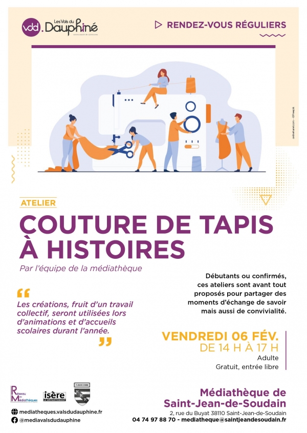 ATELIER COUTURE D'UN TAPIS &Agrave; HISTOIRE