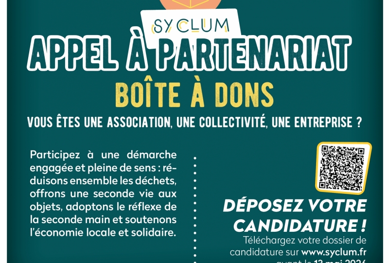 SYCLUM : APPEL A PARTENARIAT // Boîte à dons