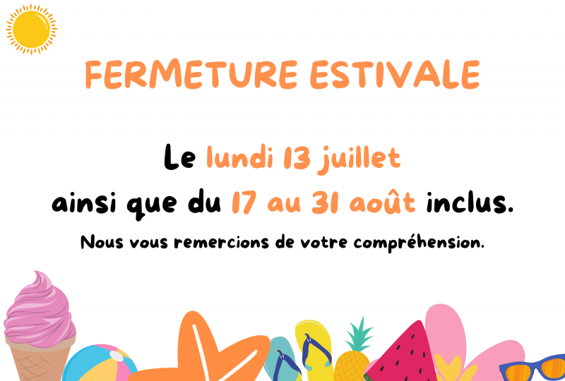Fermeture estivale de la médiathèque